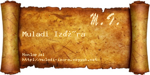 Muladi Izóra névjegykártya